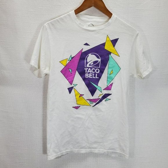 taco bell Other - Taco Bell Shirt Mens Medium Retro 90s Print Colorful Short Sleeve Employee